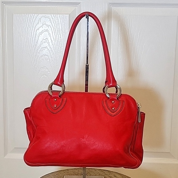 BIN046.8 Marc Jacobs Red Leather Blake Satchel Shoulder Bag - Picture 3 of 8